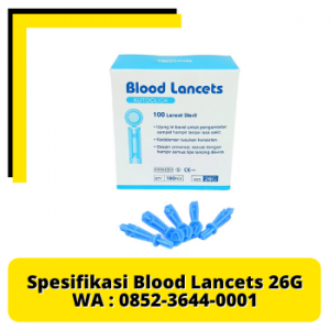 Spesifikasi Blood Lancets 26G WA _ 0852-3644-0001
